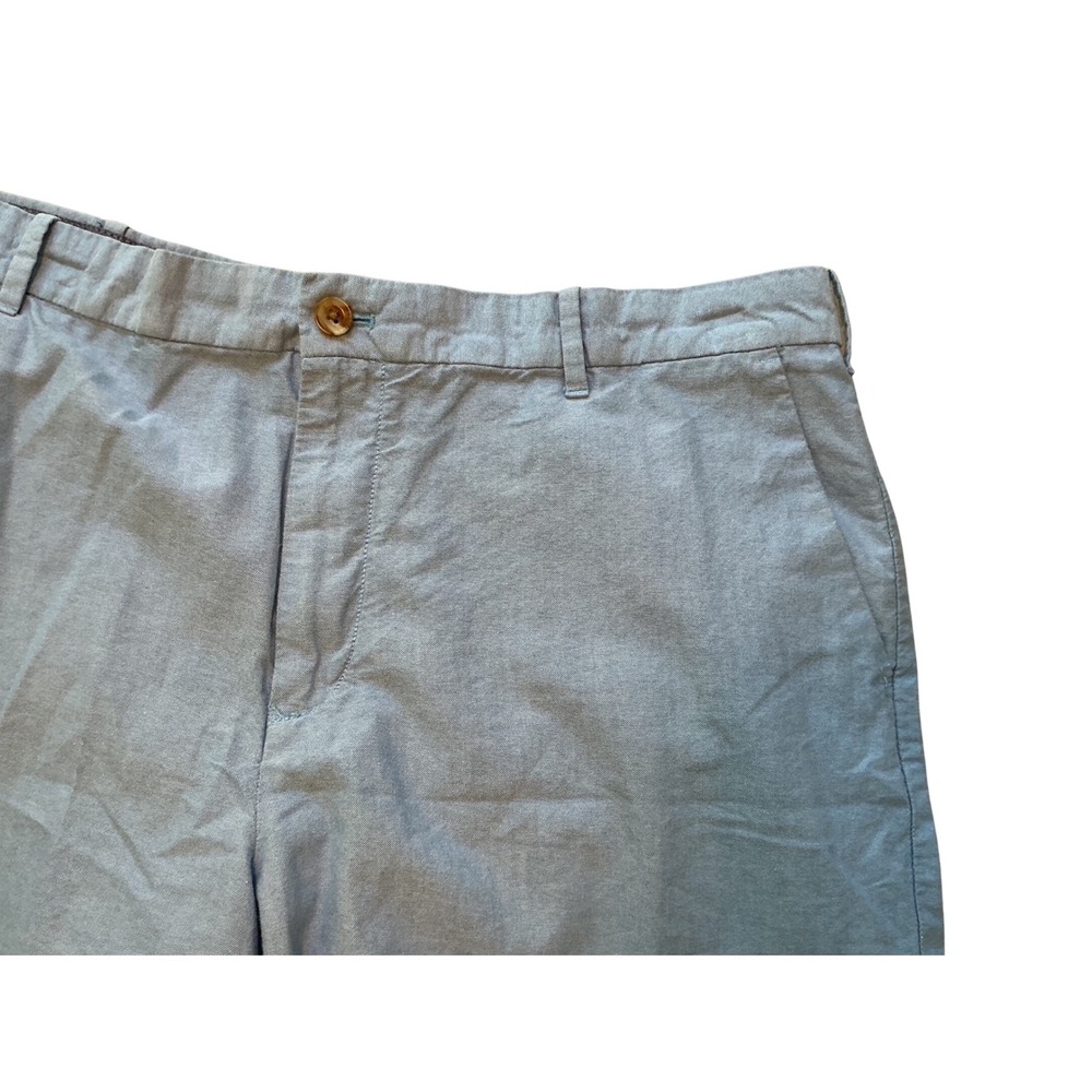 Izod Mens Light Blue Flat Front Cotton Shorts Size 40 Summer Casual Classic - Picture 7 of 8
